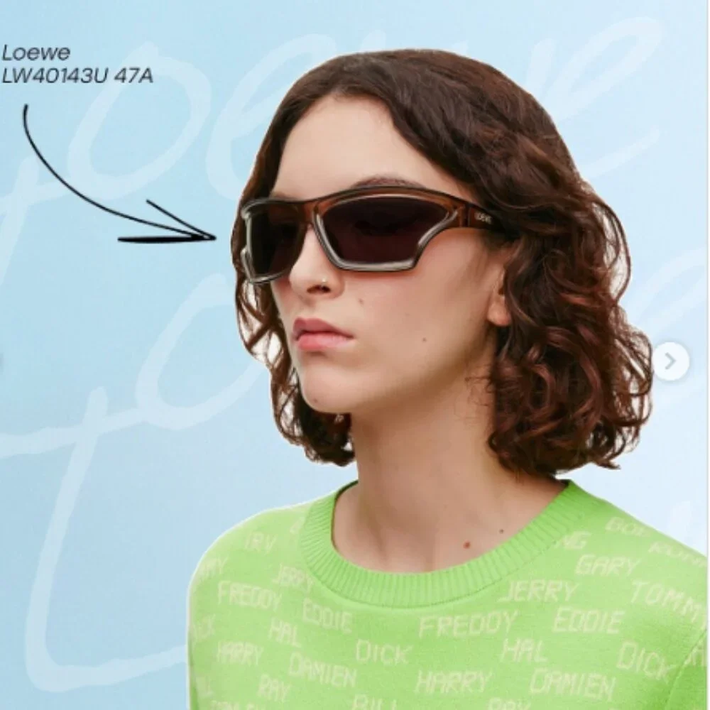 NEW LW40143U 47A LOEWE SUNGLASSES BROWN GREY UNISEX EYEWEAR LOEWE - Picture 3 of 12